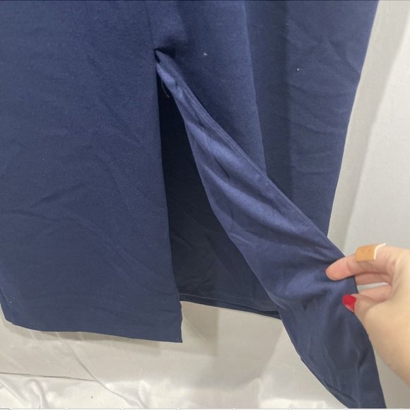 NWT JS‎ Collections [ 4 ] Crochet Embroidered Illusion Gown in Navy #Q261 - Picture 15 of 15